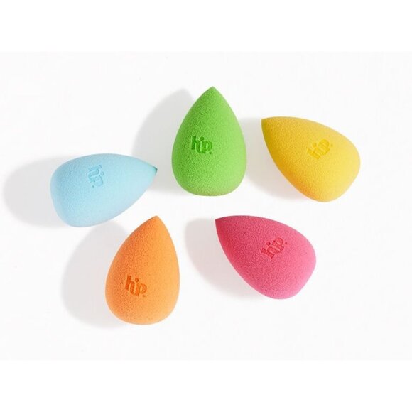 HipDot Beauty Mini Sponge Set of 5 Reusable Expands Soft with BONUS Makeup Bag - Picture 2 of 7